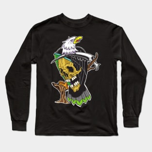 Silver Shamrock Tattoo Company Grim Eagle Solo Long Sleeve T-Shirt